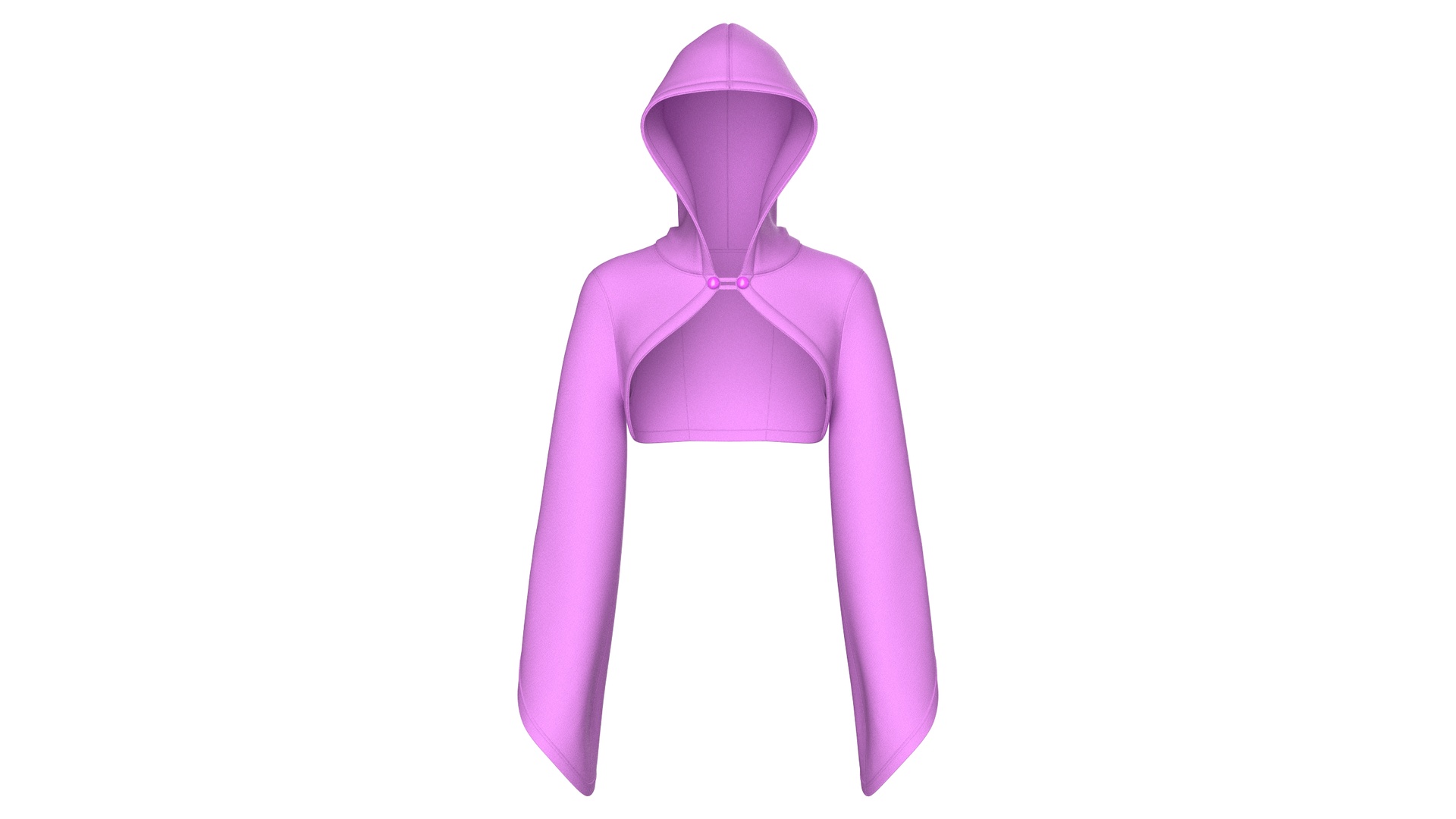 Media 1 for listing Girls Hooded Shrug Crop Top | High Poly