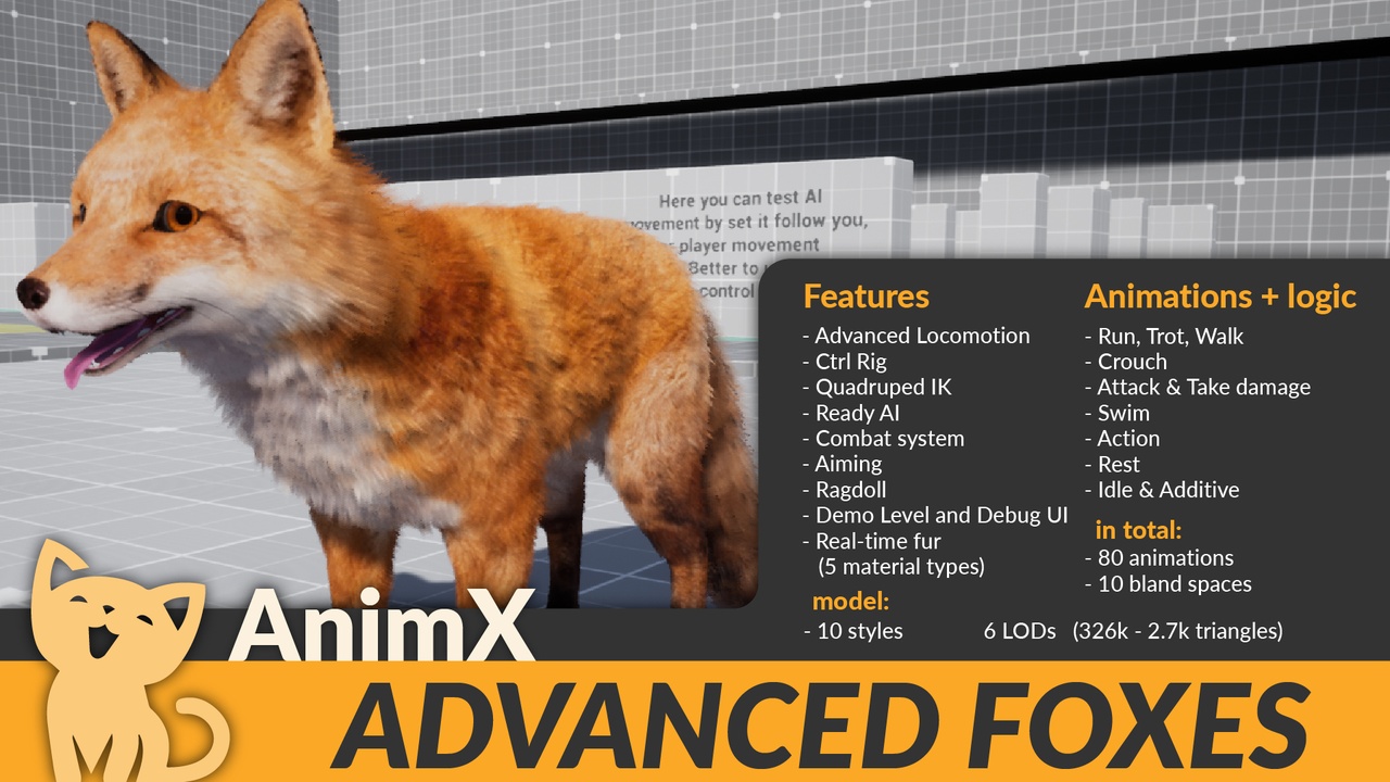 Media 1 for listing AnimX: Advanced Foxes