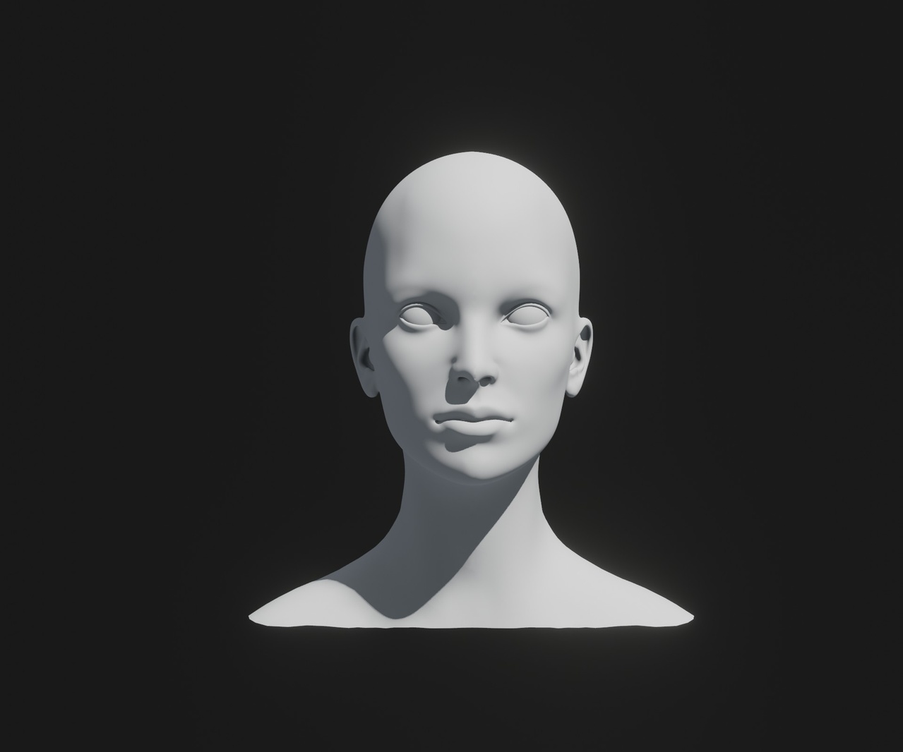 Multimedia 1 dla listy Female Head Realistic Base Mesh 3D Model Animated with Facial Expressions