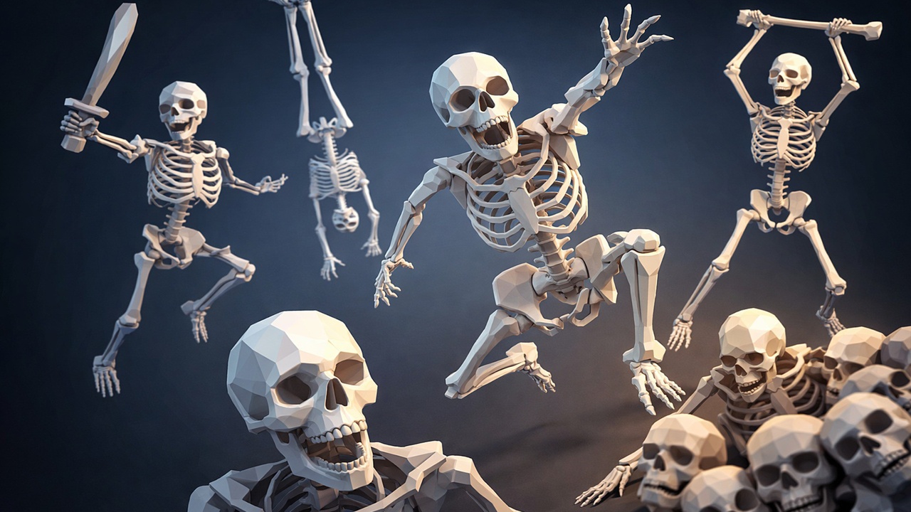 Media 1 for listing PolyArt Series: Skeletons