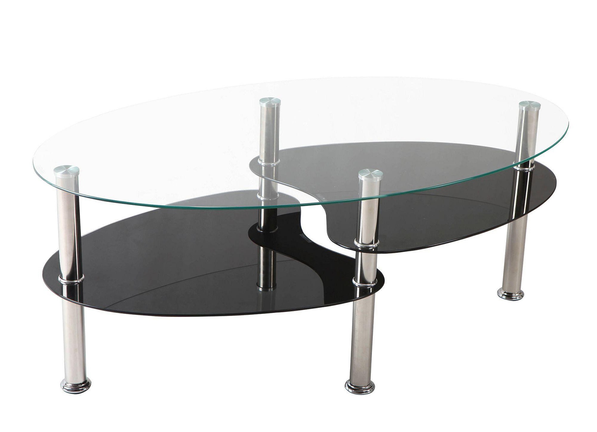 Media 1 for listing Coffee table Elipse clearblack top glass