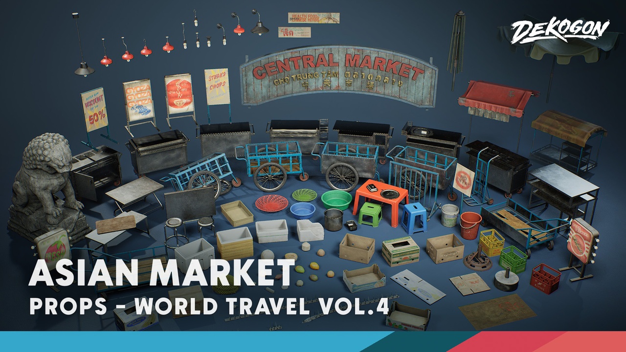 Media 1 for listing World Travel VOL.4- Asian Market (Nanite + Low Poly)