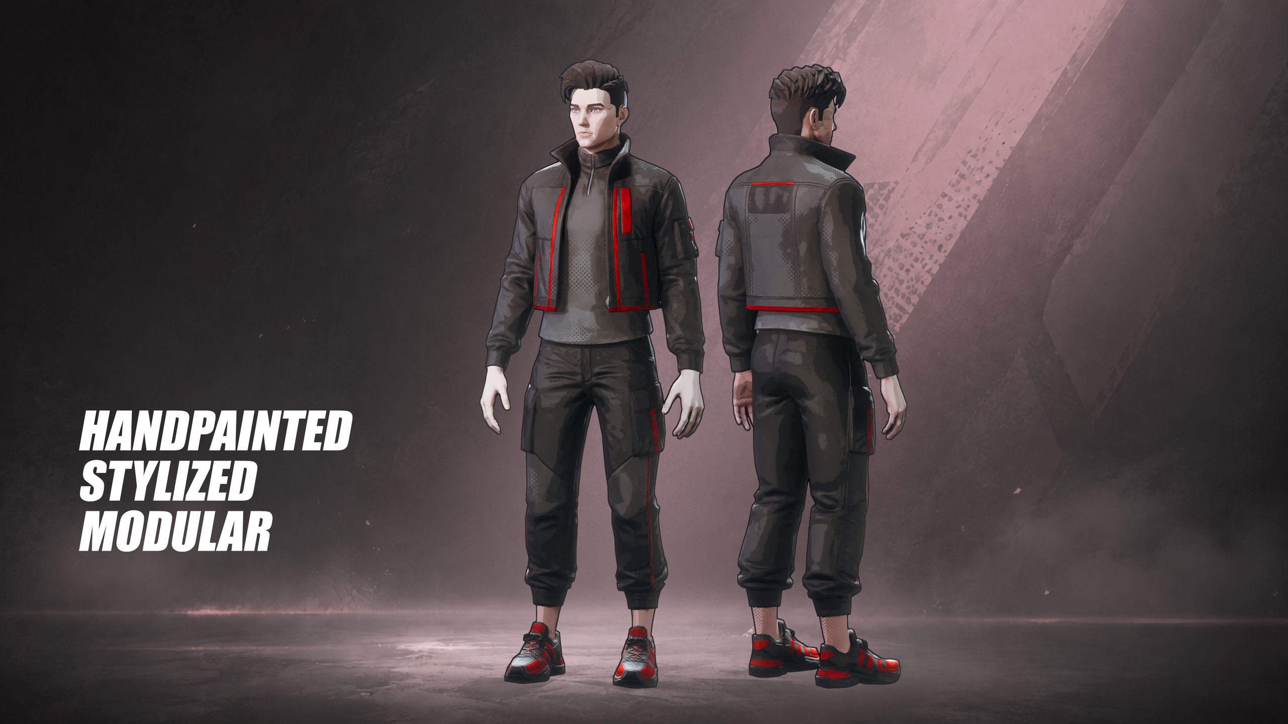 Media 1 for listing Stylized Techwear Runner C Outfit: Male Character Pack