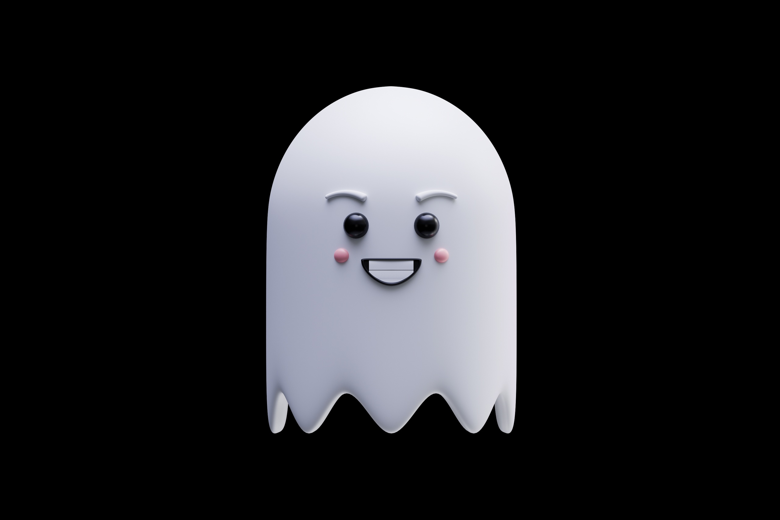 3D Cute Ghost Icons : Angry Ghost, Ghost Wears Glasses & Ghost | Fab