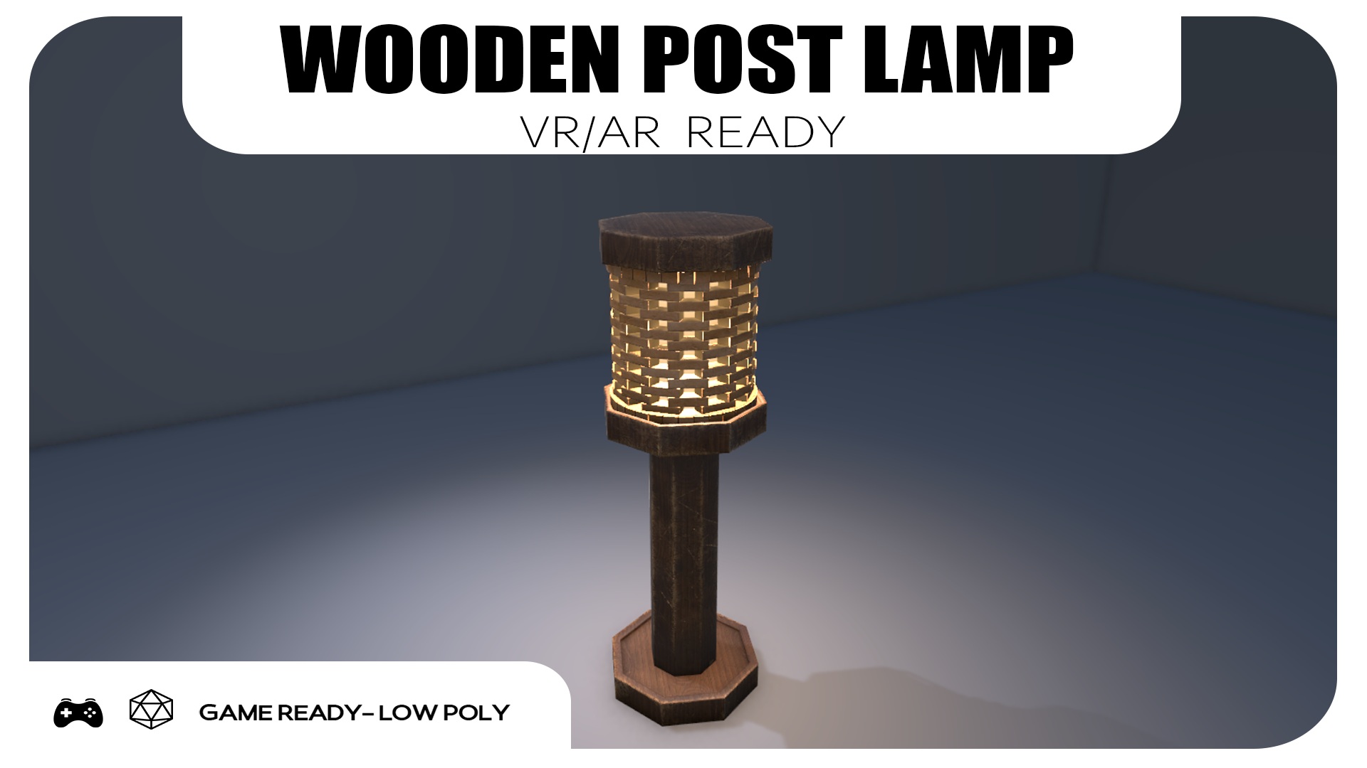 Wooden Post Light _ Game Ready | Fab