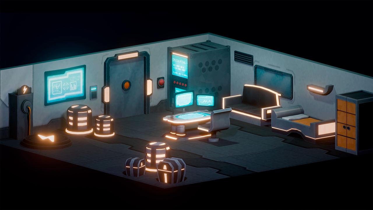 Media 1 for listing Stylized Modular Sci-Fi Environment Pack | Game-Ready Assets
