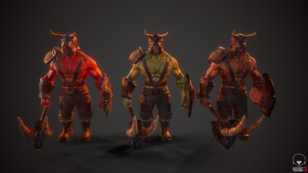 Media 1 for listing Orc warrior axe and shield.