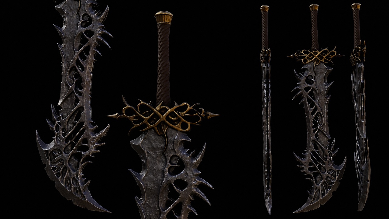 Media 1 for listing Doomrend GreatSword | Fantasy Game Ready Weapon