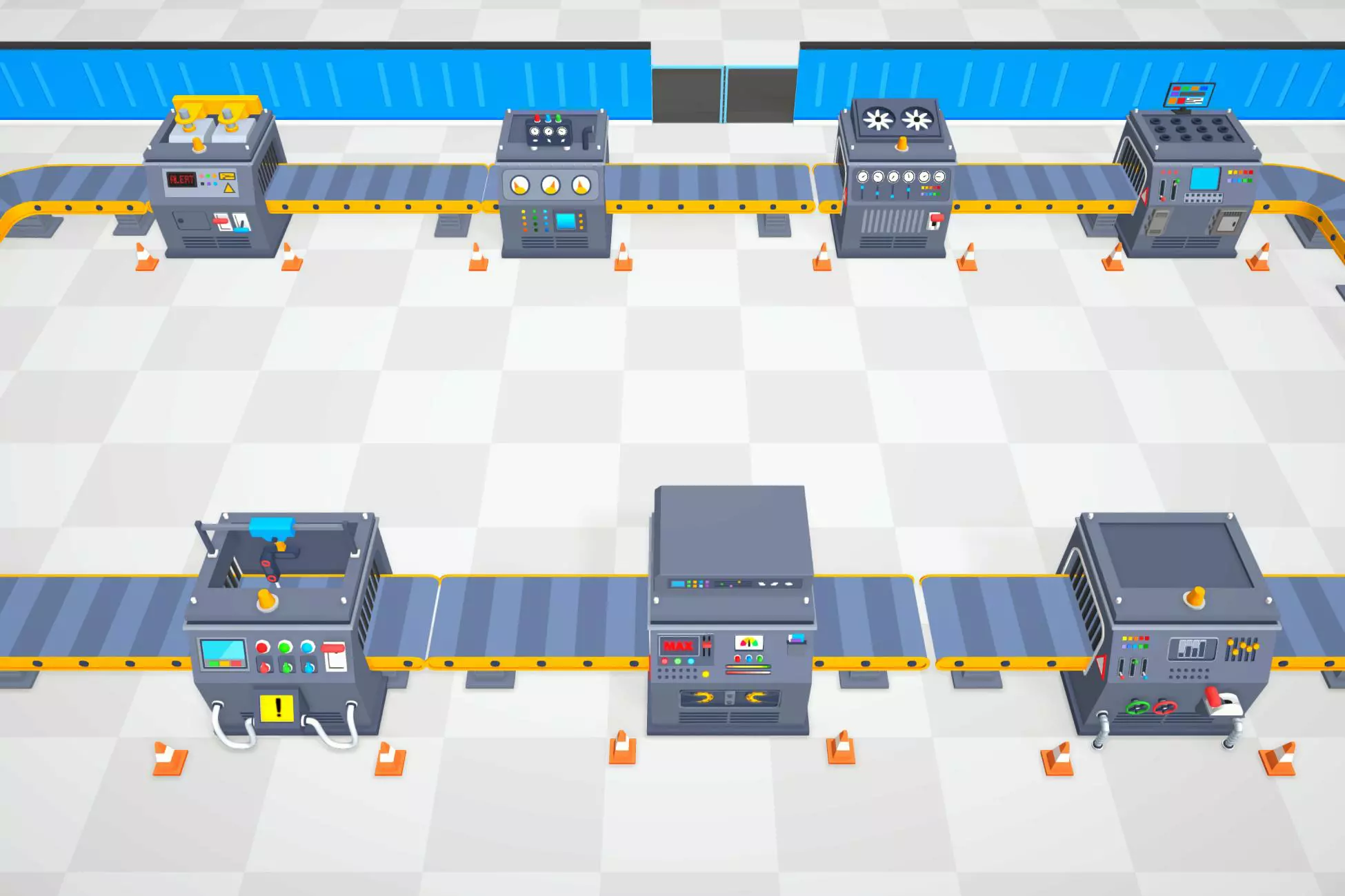 Low Poly Factory Machine Animated Pack - 3 | Fab