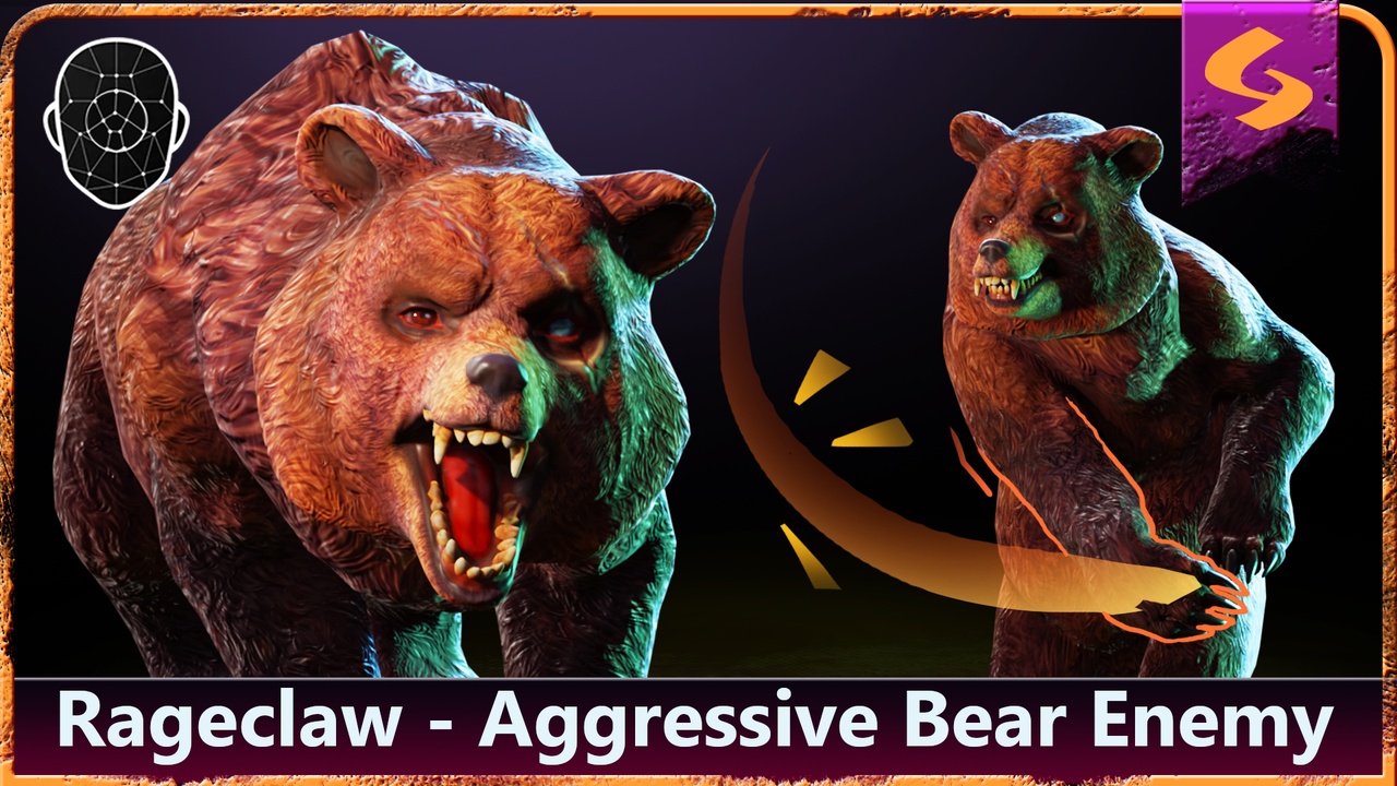 Media 1 for listing Rageclaw Grizzly - Aggressive Bear Enemy