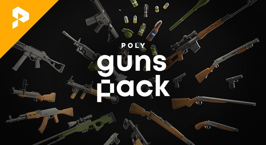 Gun Poly Model Poly Guns Pack | Fab