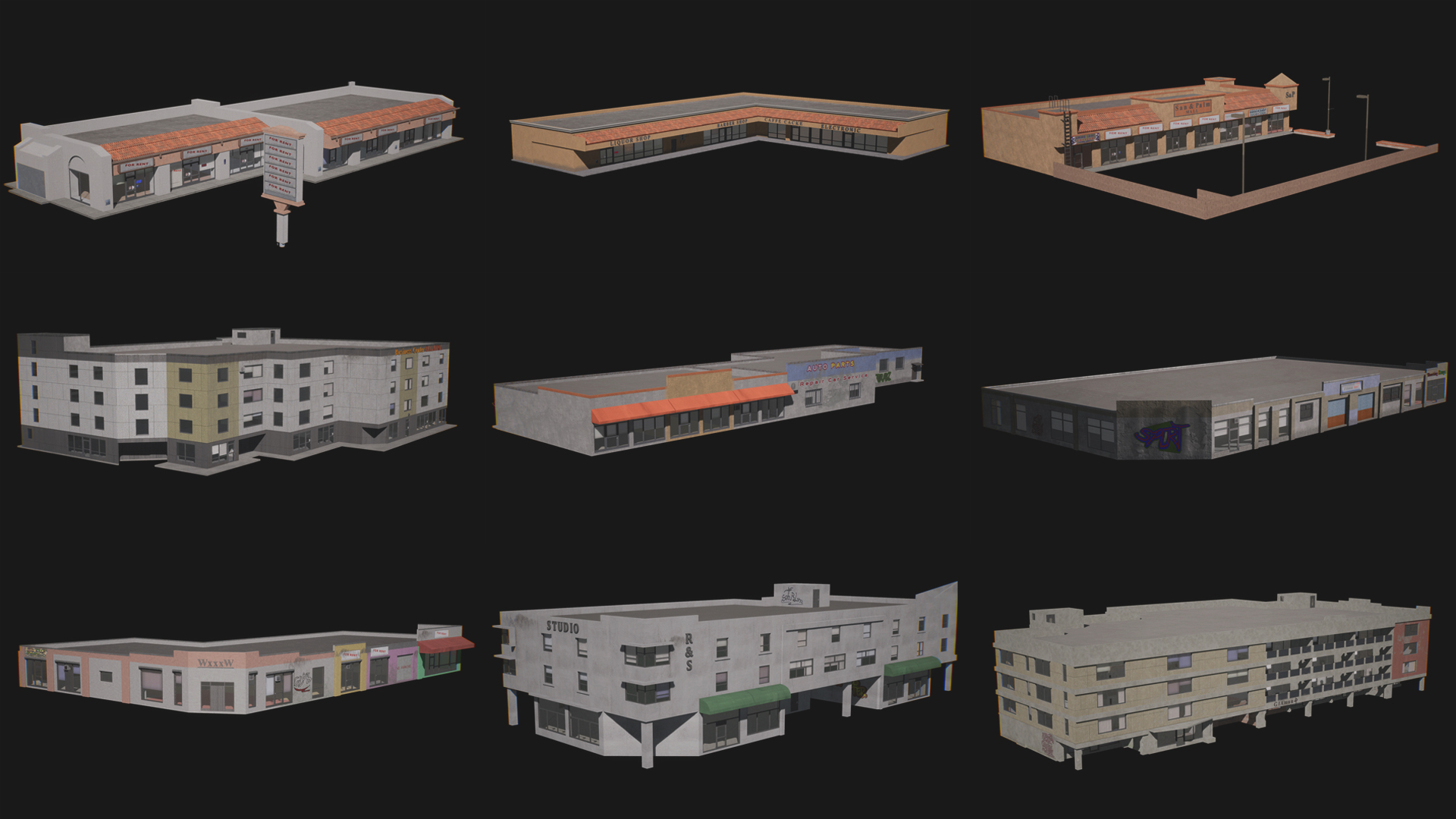 Buildings City Pack 1 | Fab