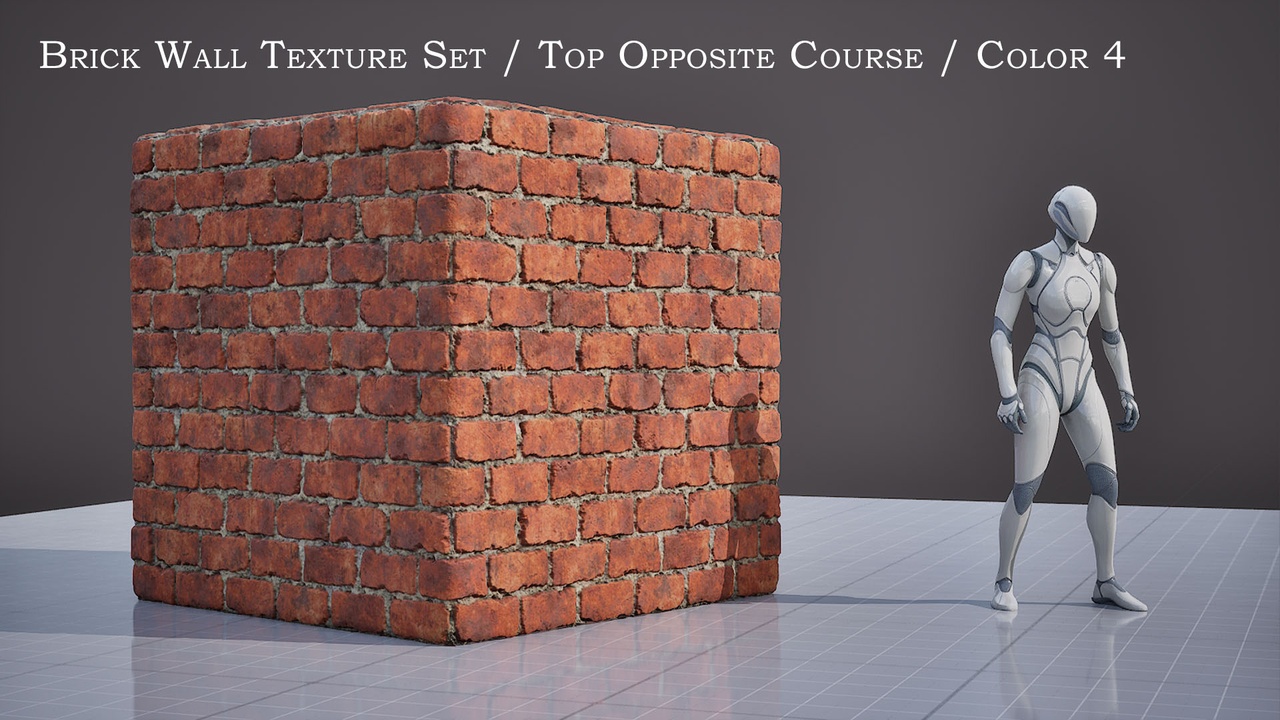Brick Wall Texture Set / Top Opposite Course / Color 4 | Fab