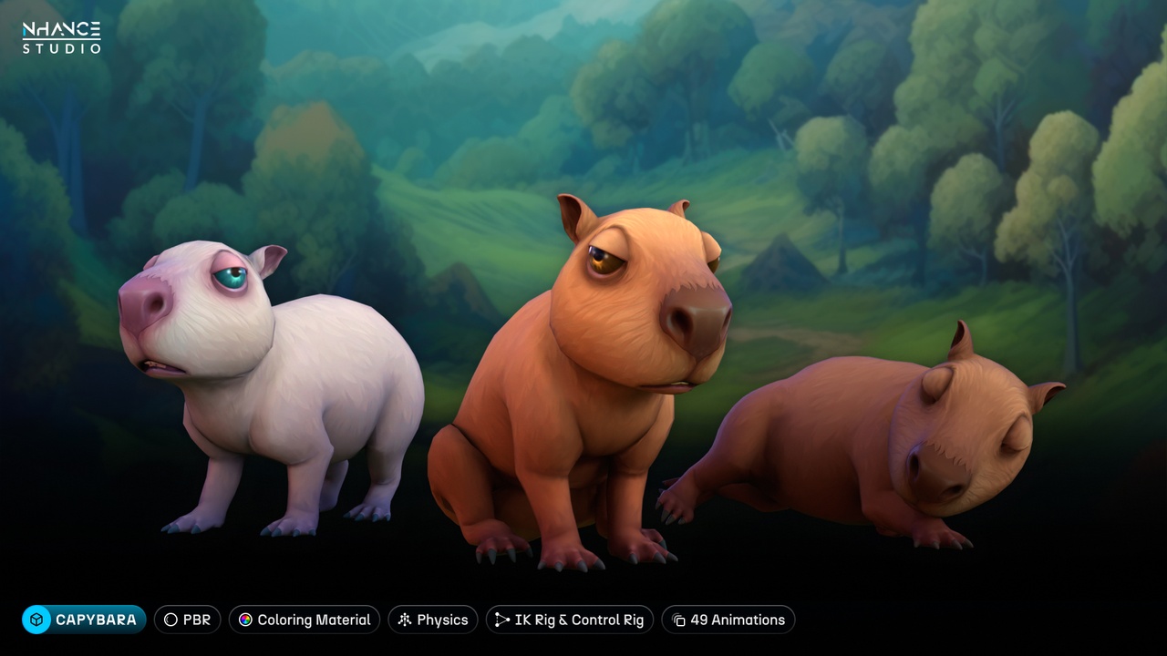 Media 1 for listing Stylized Capybara