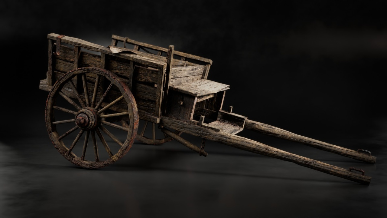 Media 1 for listing Medieval Rotted Cart