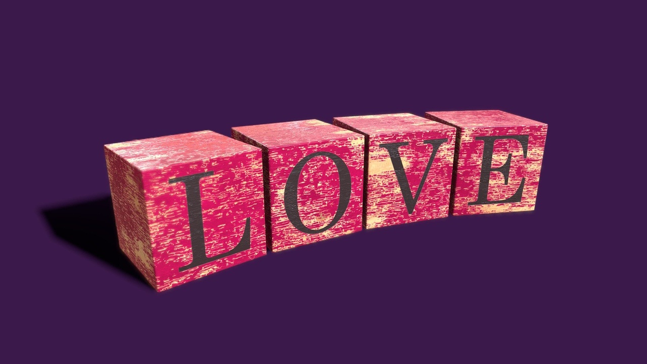 Media 1 for listing Wooden Love Blocks