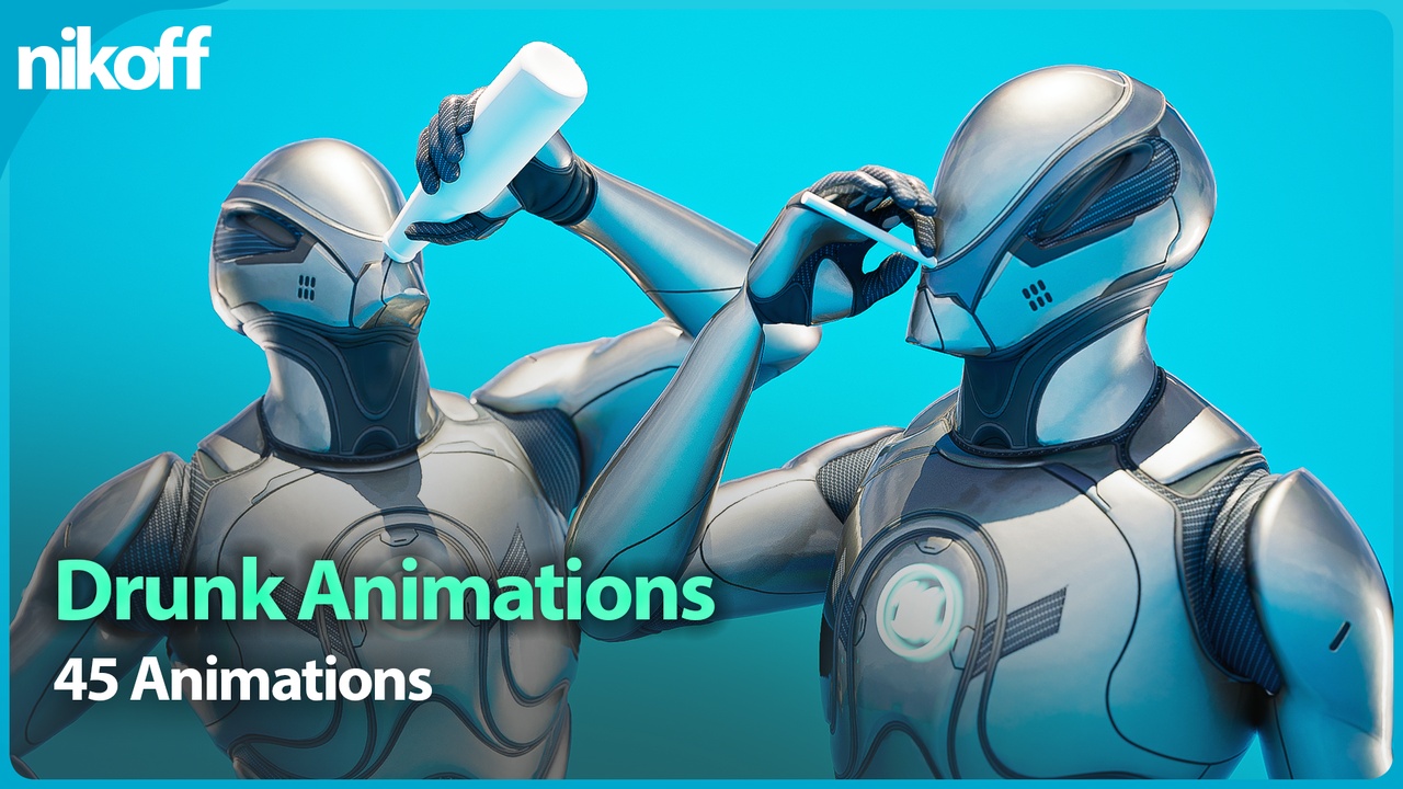 Media 1 for listing Drunk NPC Animation Pack – Idle, Drinking, Talking & Smoking