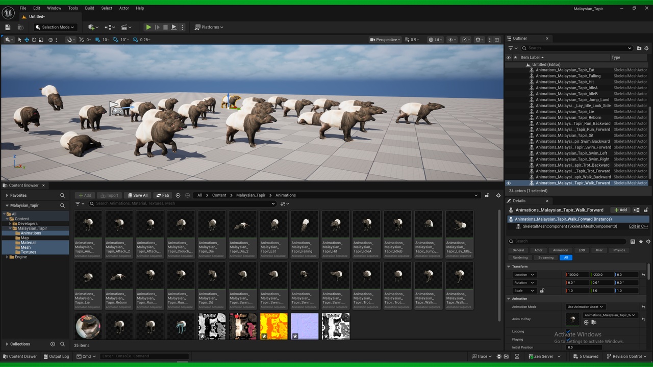 Media 1 for listing Malayan Asian Tapir