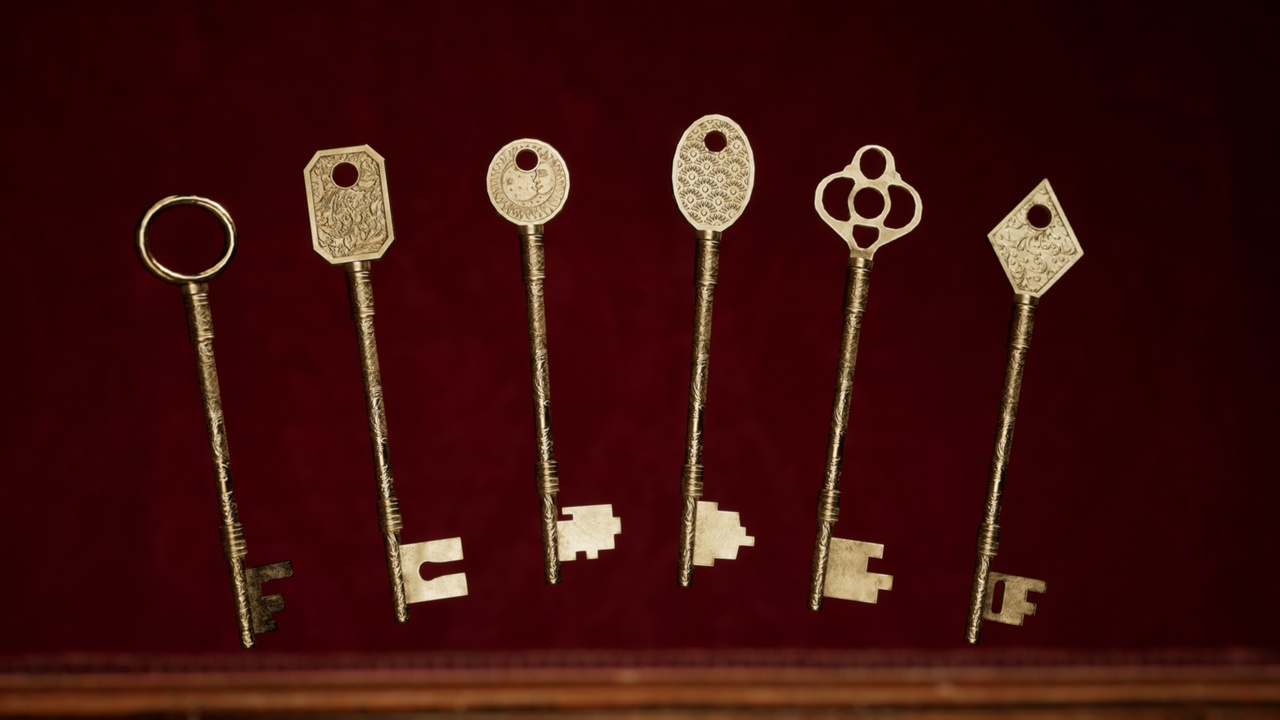Media 1 for listing Low Poly Scape Room Key set vol.2