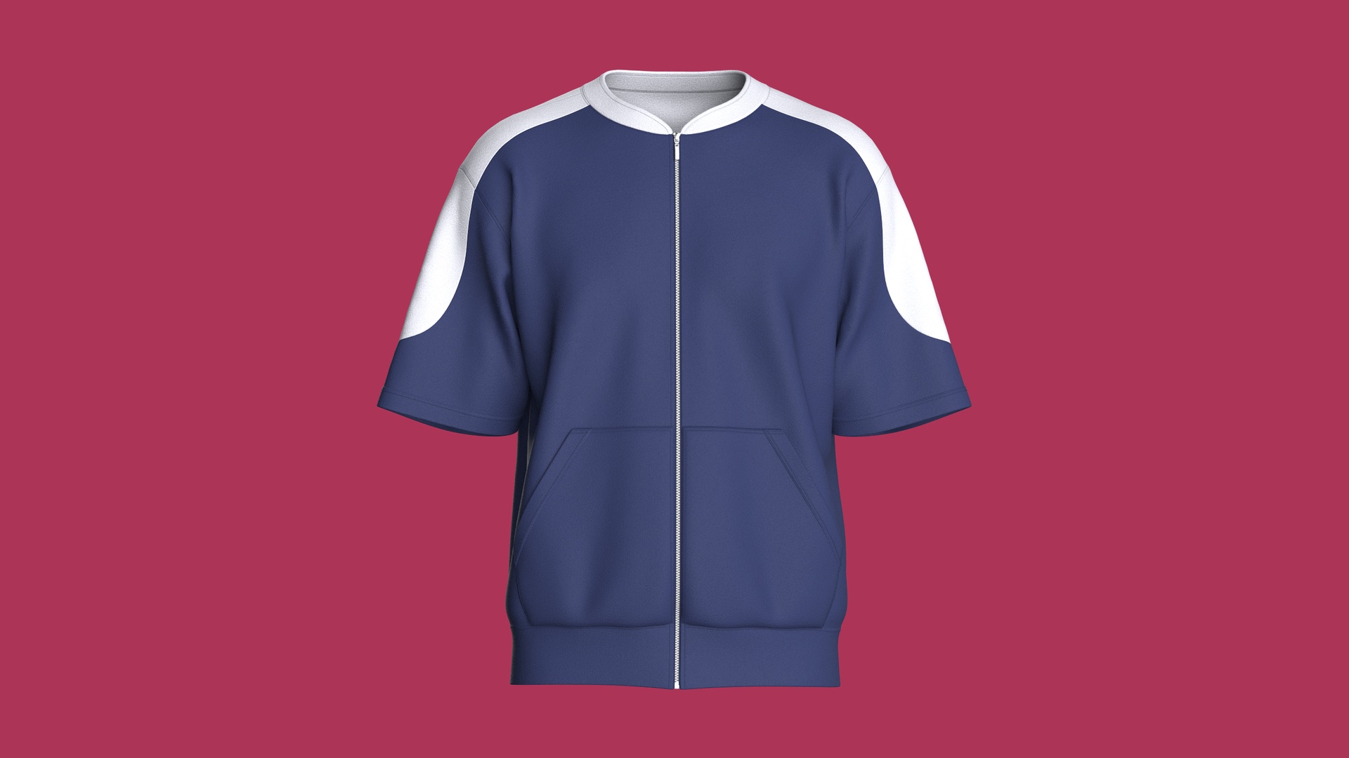 Media 1 for listing Men Short Sleeve Zip - Up Jacket | High Poly