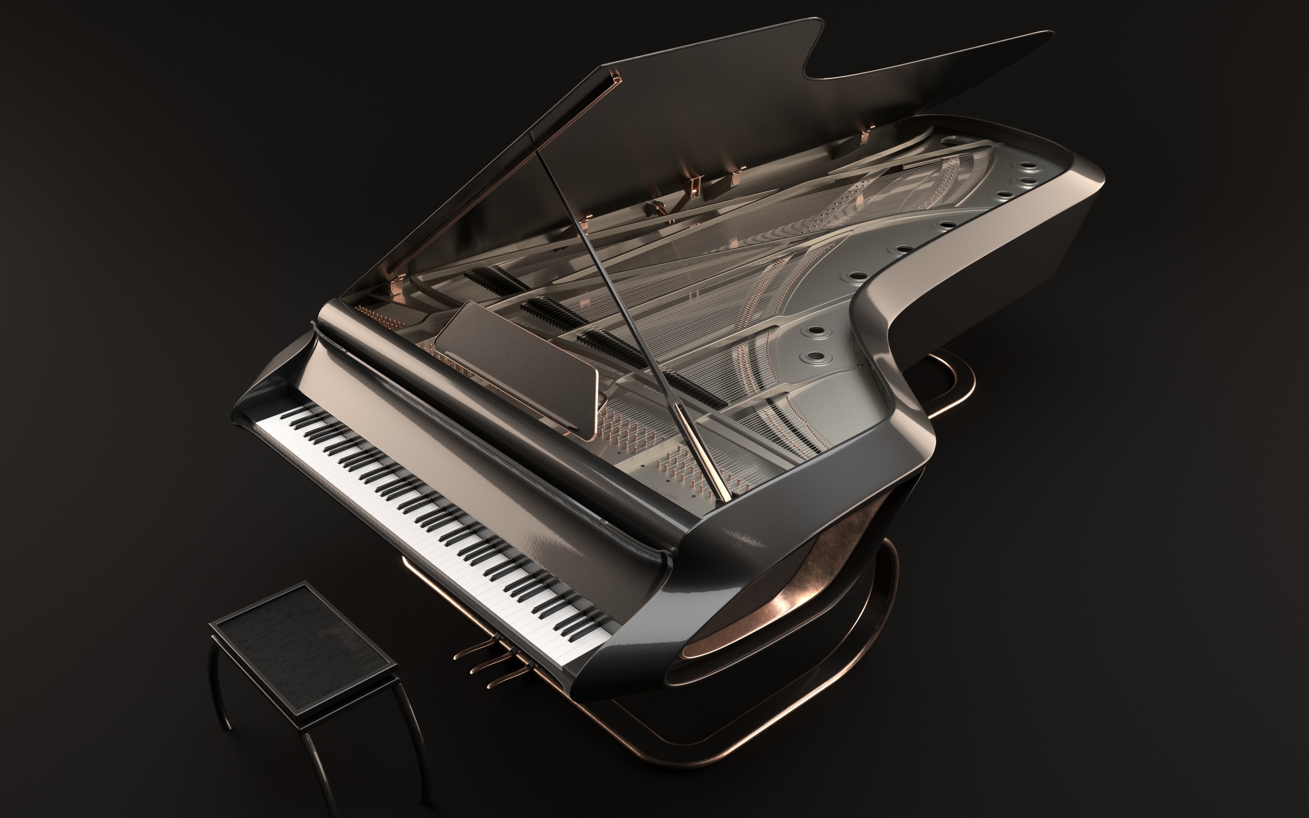 File multimediali per l'articolo Grand Piano -Original Design : Rigged & Animated: 1