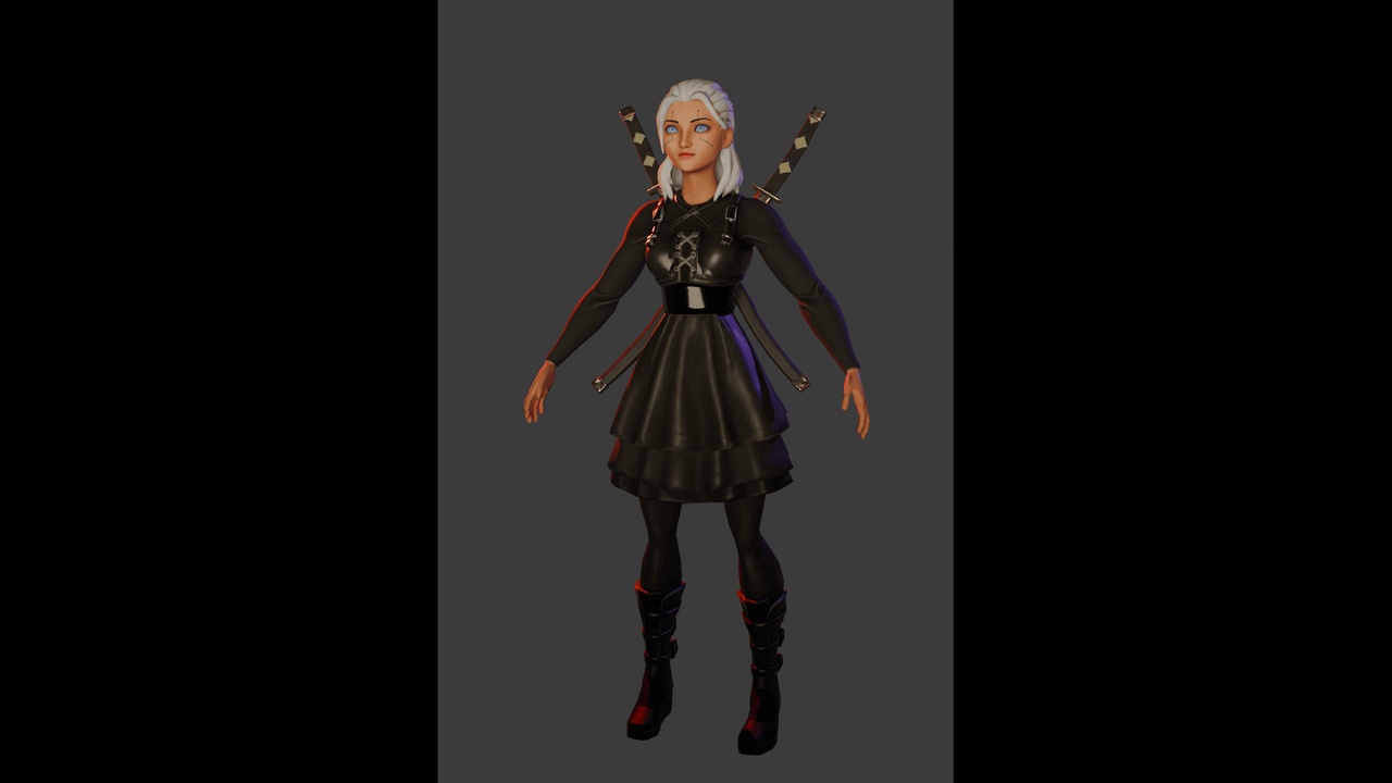 出品Female Witcher Themed Stylized Characterのメディア1