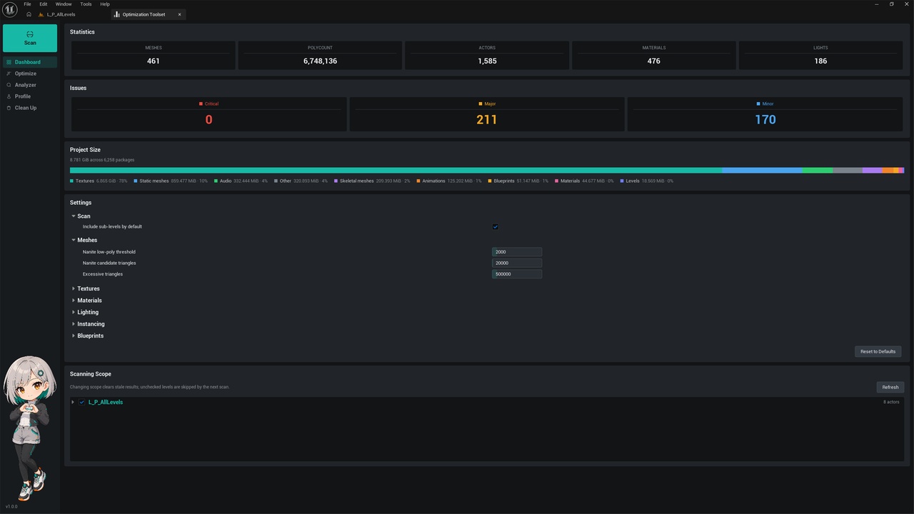 Media 1 for listing Ultimate Optimization Toolkit | Optimization, Performance, Debug, Profiling