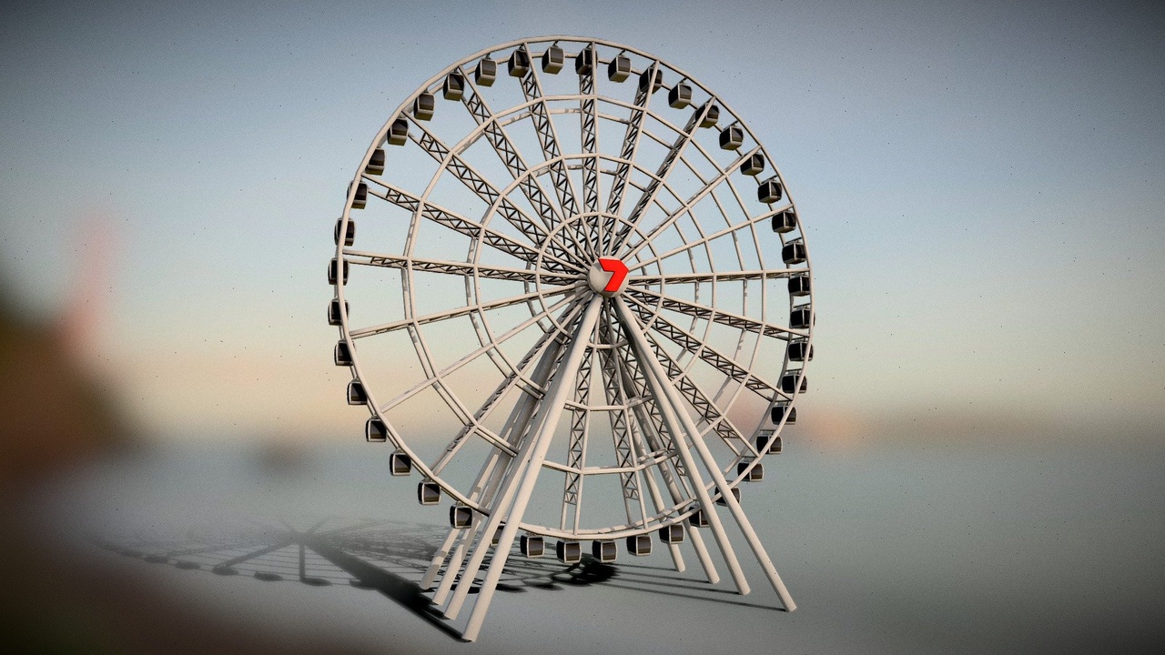 Media 1 for listing Wheel Of Brisbane Ferris Wheel (Low-Poly)