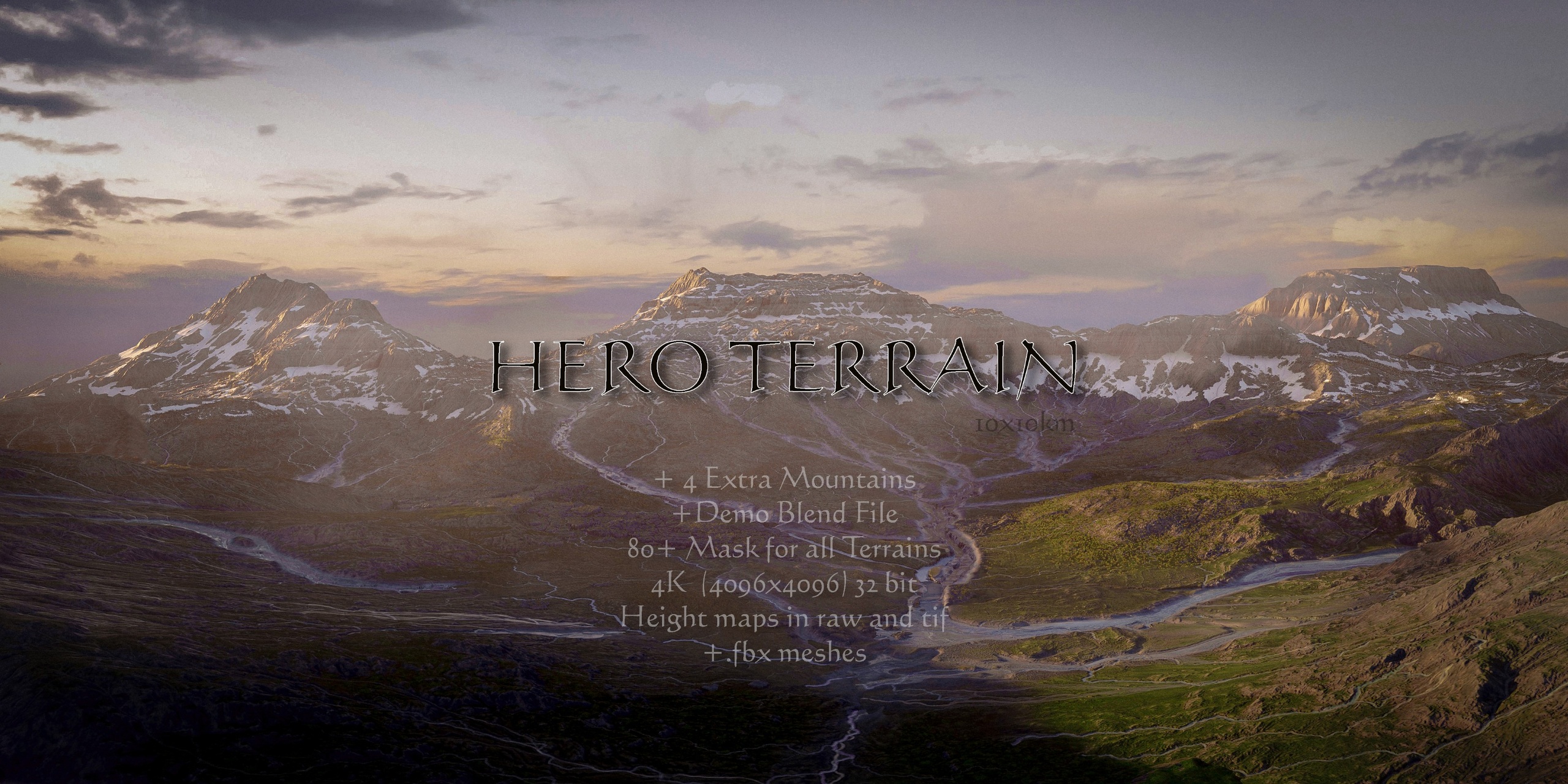 Media 1 for listing Hero Terrain with Four Mountains Pack