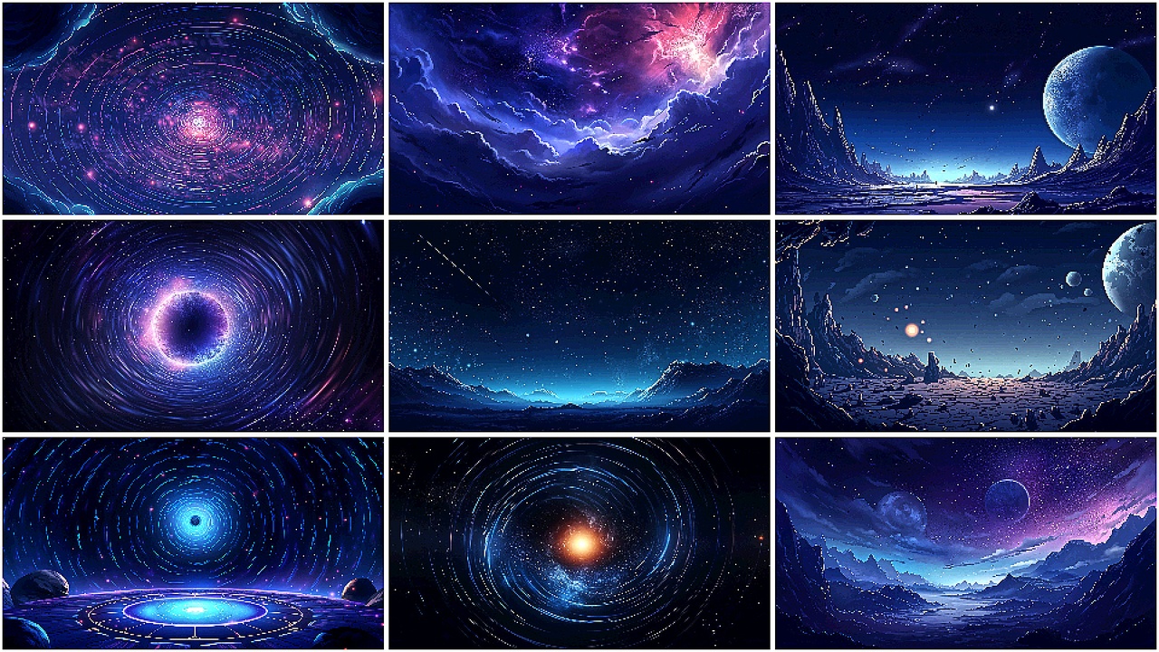 Media 1 for listing BACKGROUND - Pixel Galaxy 1