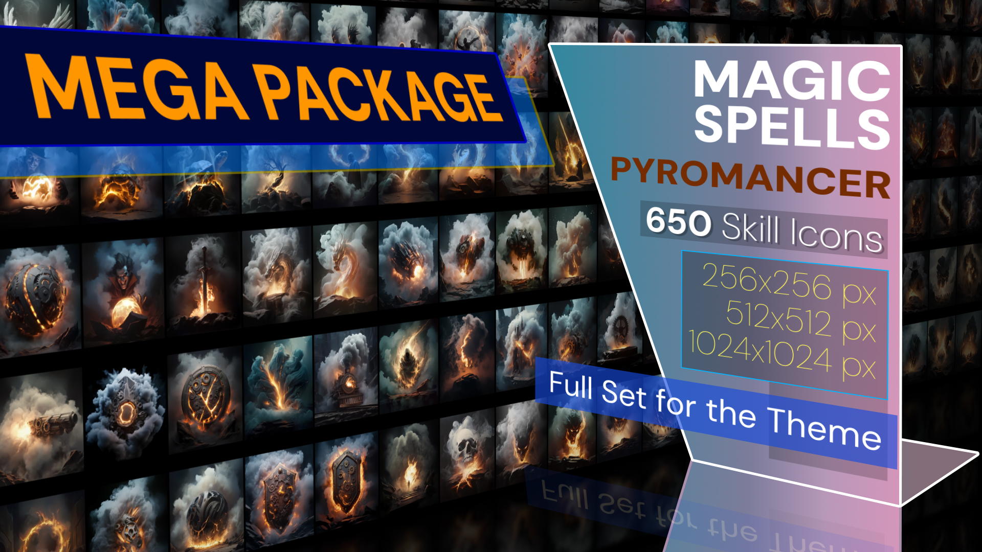 Ww1 Pyromancer Complete Set of magic Icons - Pyromancer | Fab