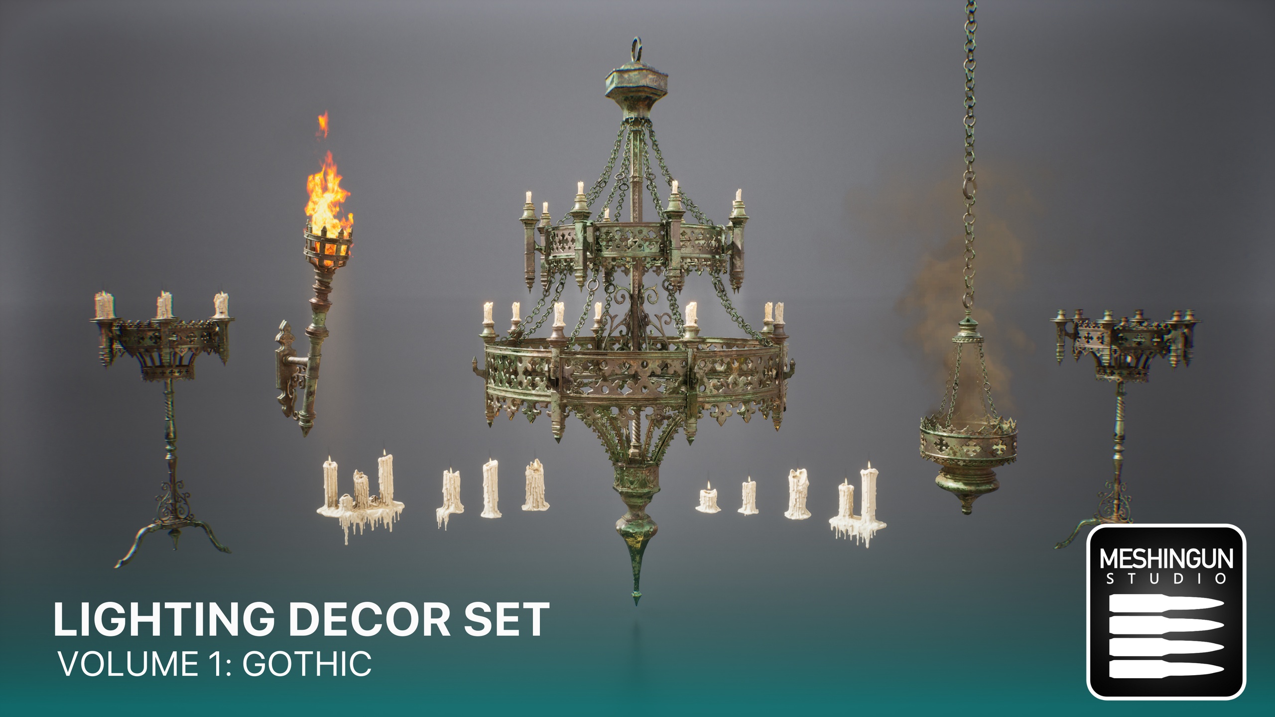 Media 1 for listing Lighting Decor Set - V.01: Gothic