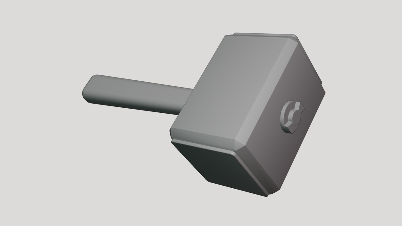 Media 1 for listing Wooden Hammer - Geometry Only No Textures No Materials