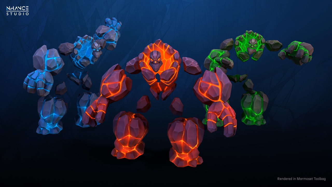 Media 1 for listing Stylized Fantasy Molten Golem