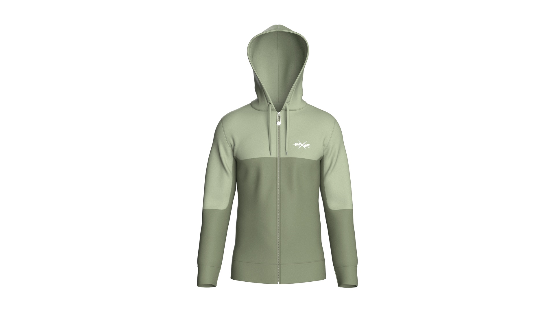 Media 1 for listing Men Two - Tone Graphic Print Zip Up Hoodie | High Poly