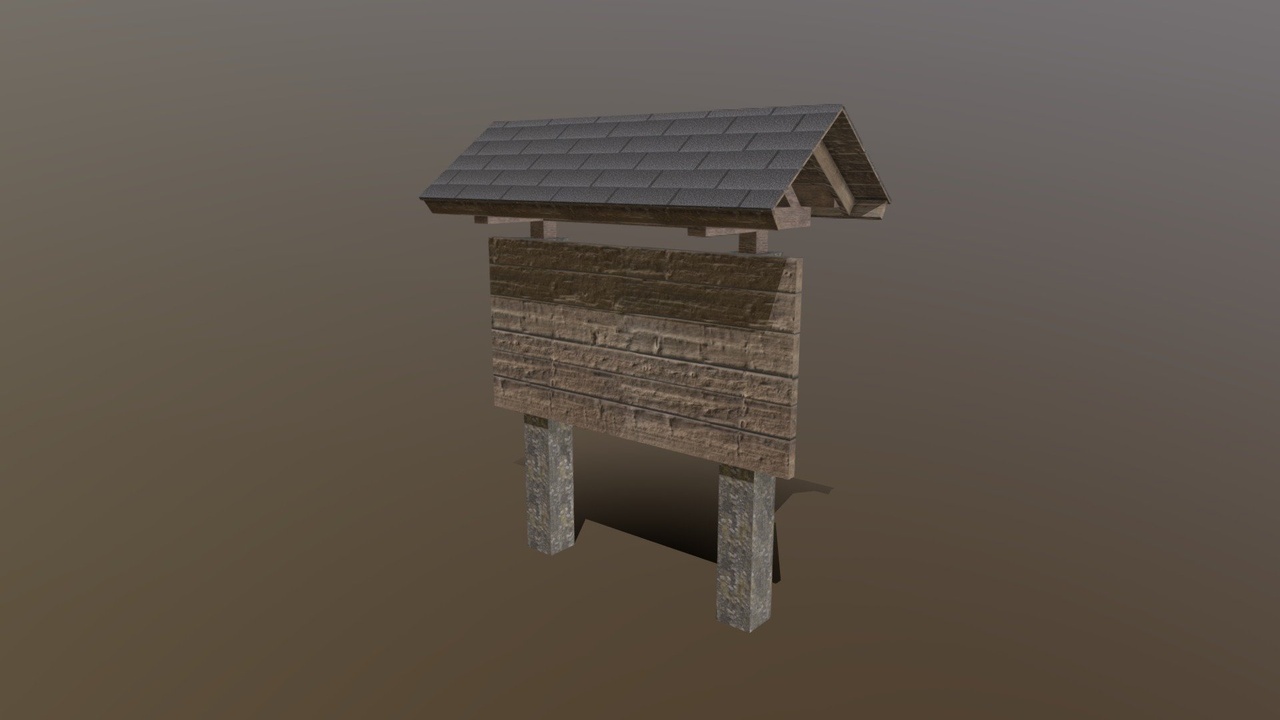 Media 1 for listing Wooden Sign With Roof