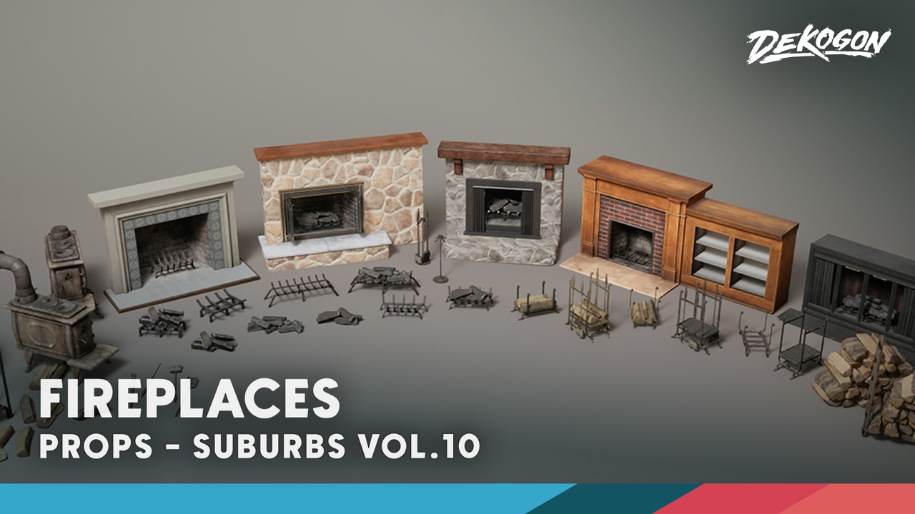 Media 1 for listing Suburbs VOL.10 - Fireplaces (Nanite and Low Poly)