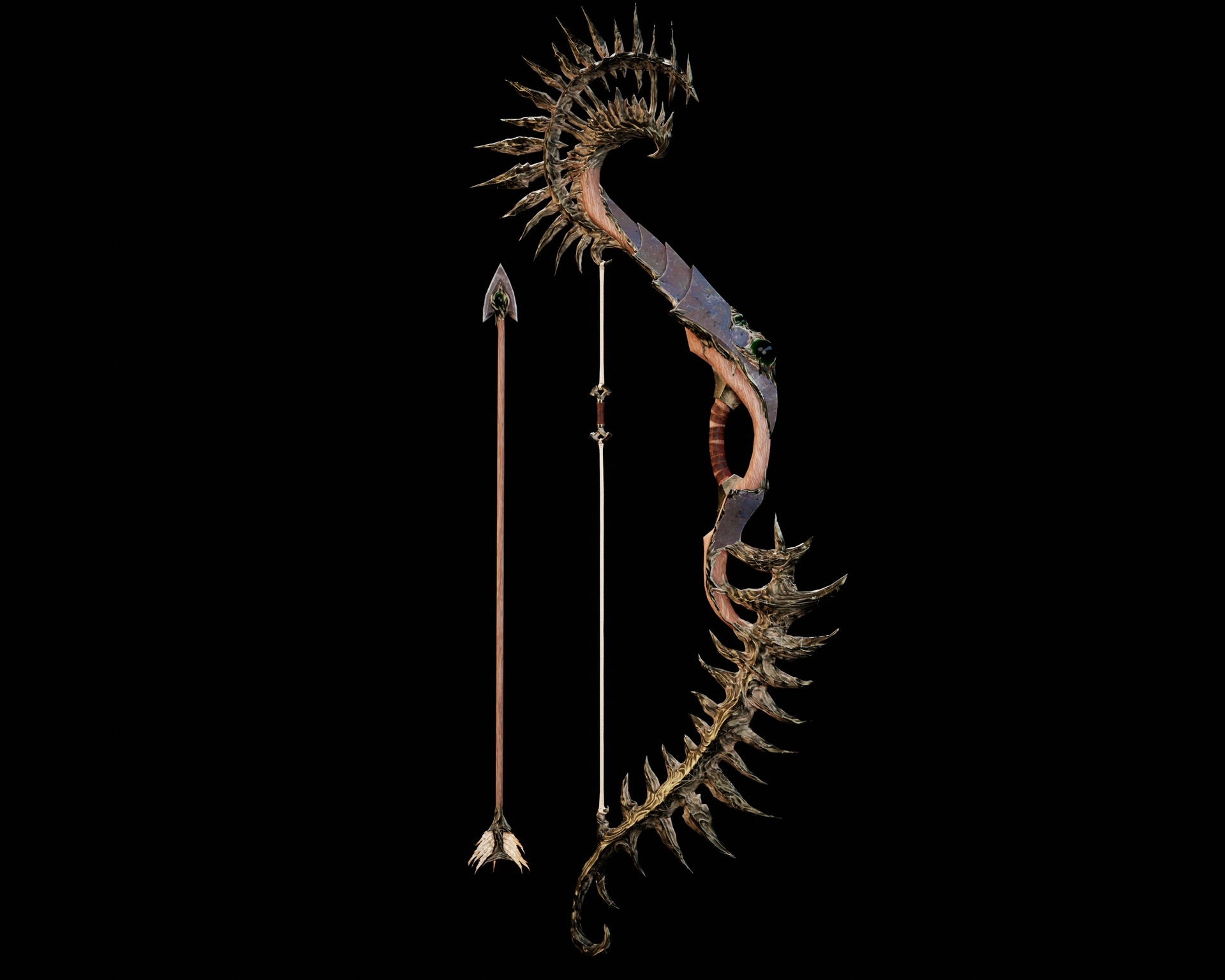 Media 1 for listing Black Cathedral Bow and Arrow