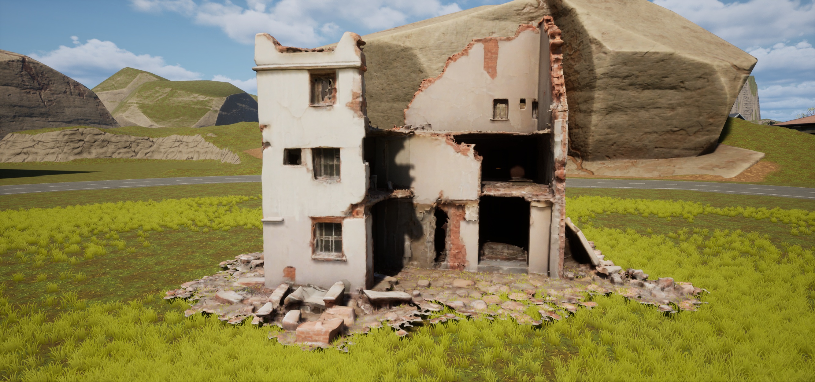 Crunbling Building Crumbling Building - Damaged Prop | Fab