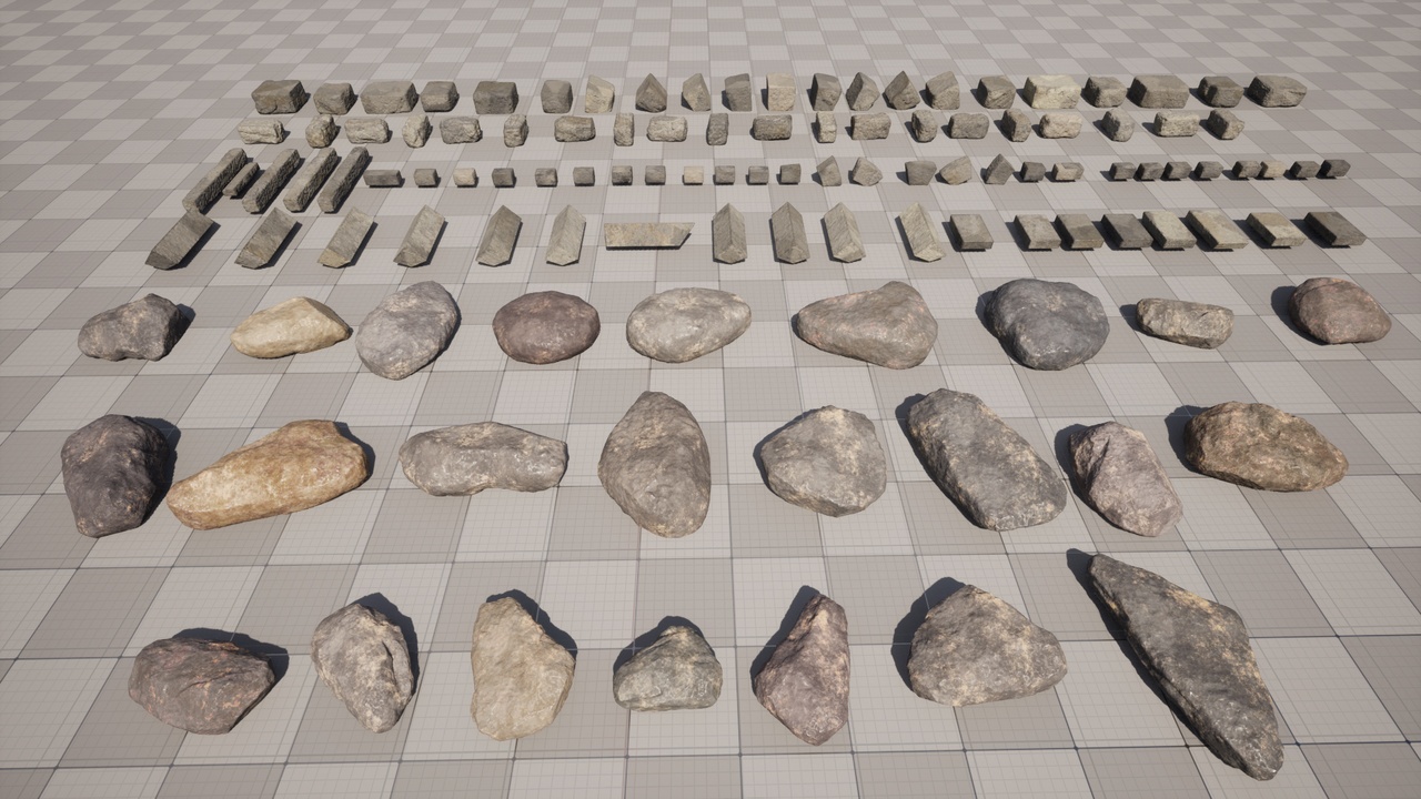 Media 1 for listing rocks and stone bricks pack