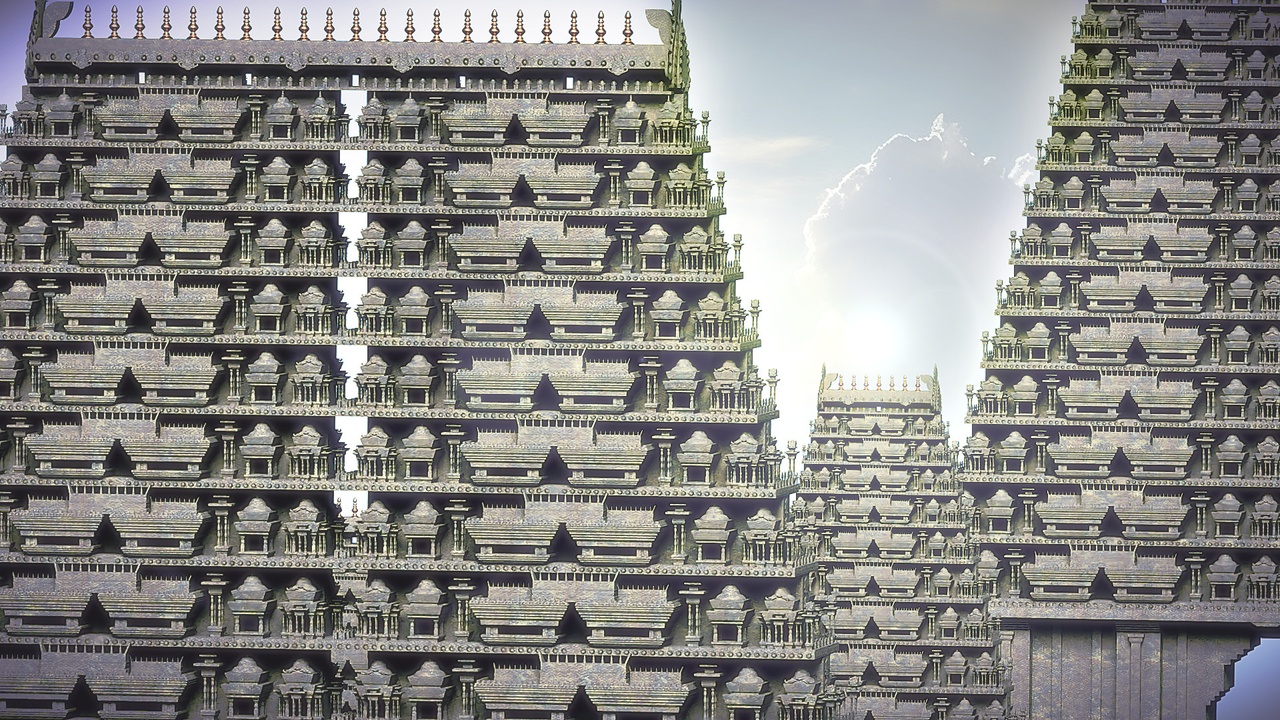 File multimediali per l'articolo South Indian Temple Complex - 3d Assets for Rendering, gaming, animation.: 1