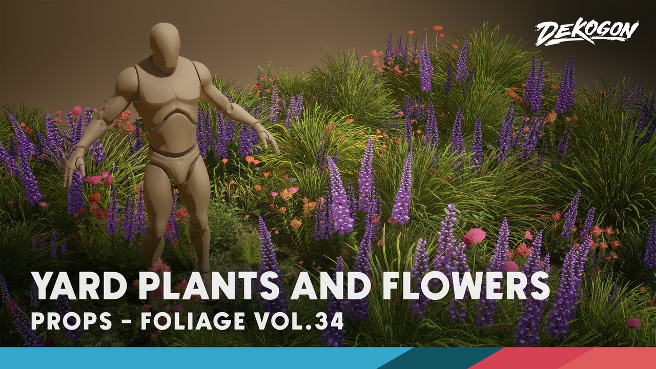 商品 Foliage VOL.34- Yard Plants and Flowers (Low Poly) 的媒体 1