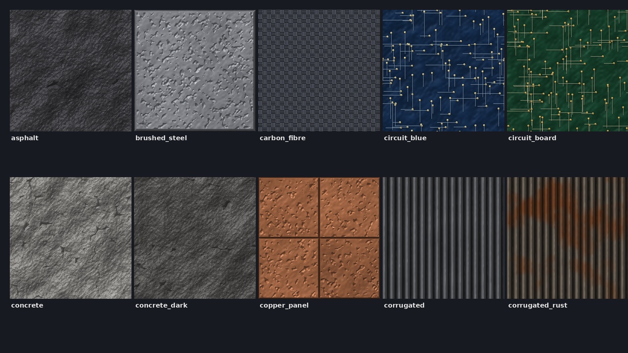 Media 1 for listing Sci-Fi & Industrial Materials Vol. 1 - 32 PBR Sets for Unity & Unreal