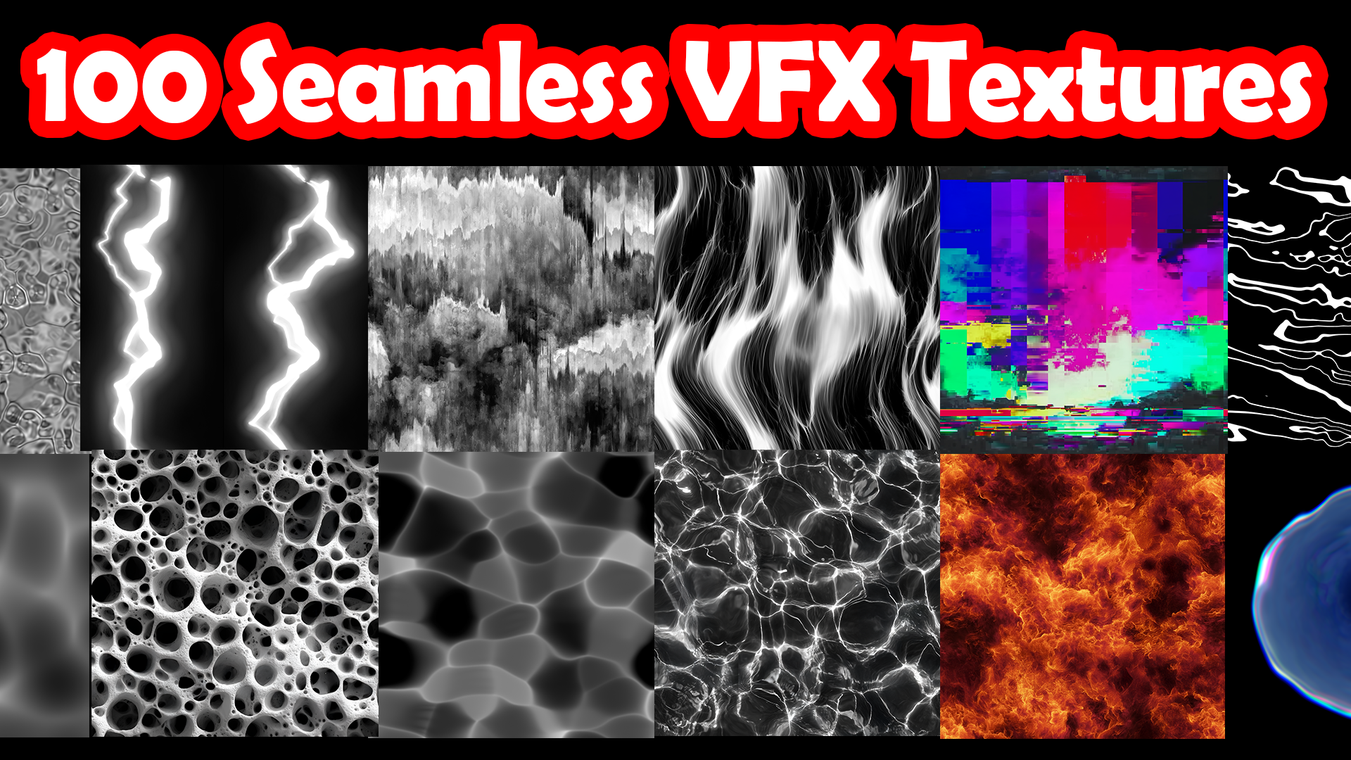 100 Seamless VFX Textures Mega Pack – Fire, Water, Sci-Fi & More ...