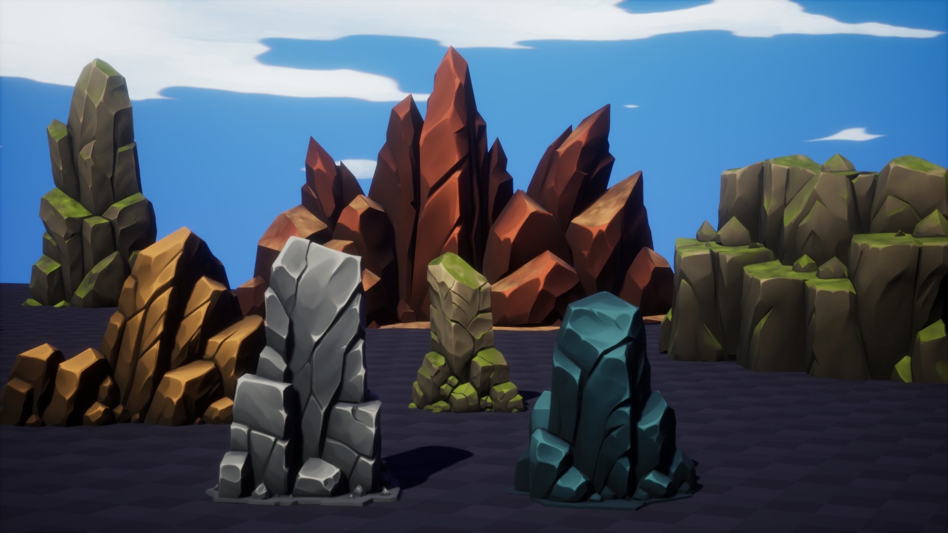 Media 1 for listing Stylized Rock & Cliff Mega Pack - 264 Variations