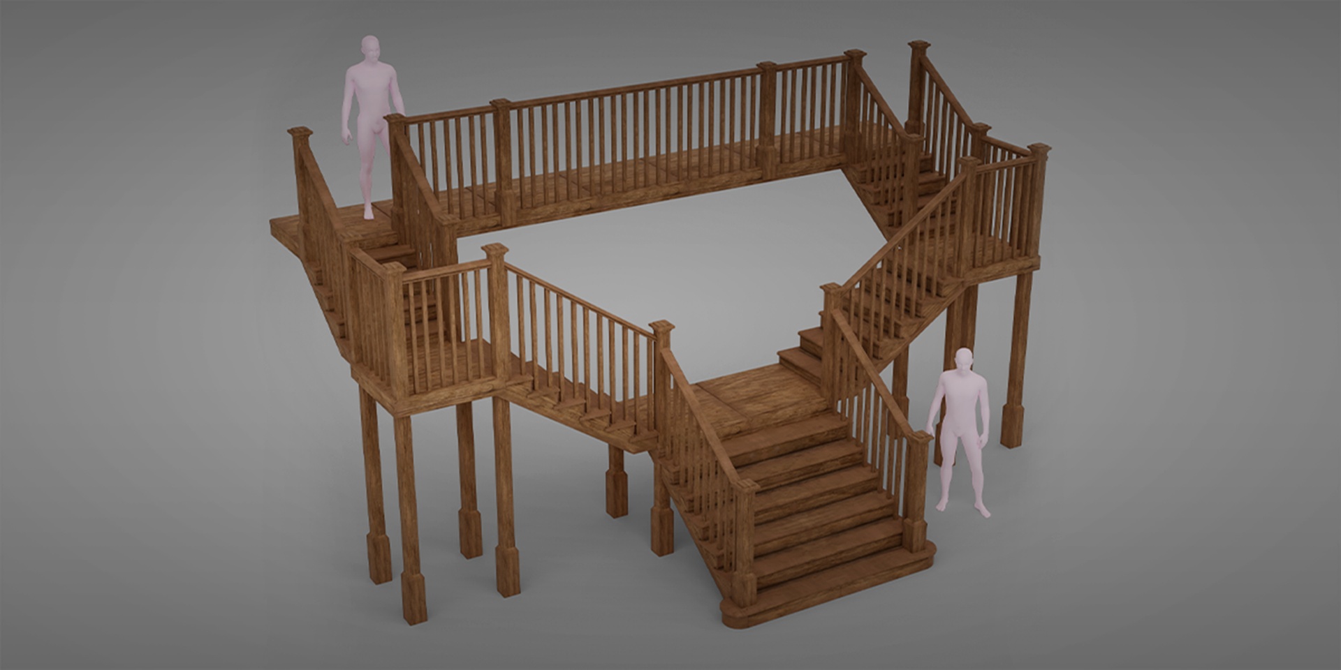 Media 1 for listing Modular Wooden Stairs - Game Ready Asset Pack