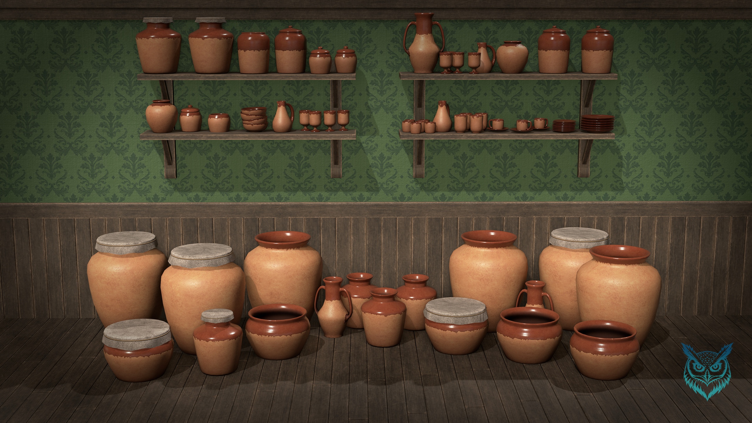 Media 1 for listing Medieval Pottery Pack - Game Ready