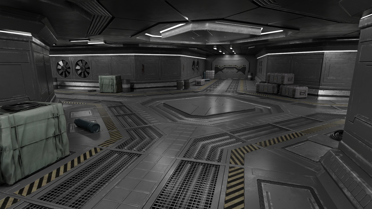Media 1 for listing Sci-Fi Space Station Corridor