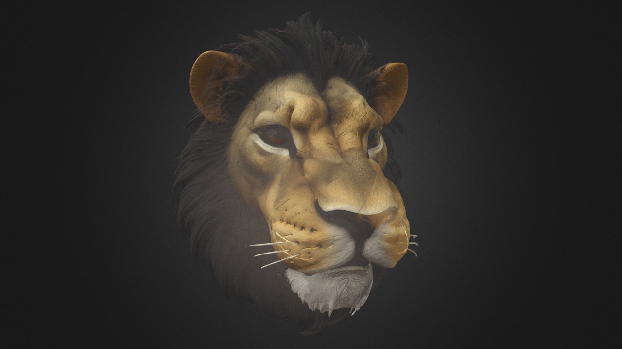 Media 1 for listing Realistic Lion Head Mask Transparent