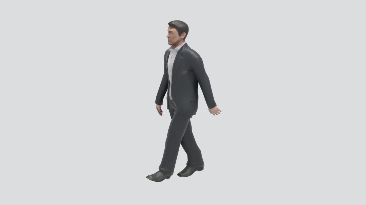Media 1 for listing Businessman in Formal Black Suit 3D Model